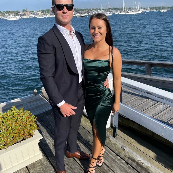 Emerald midi formal dress - Picture 6 of 6